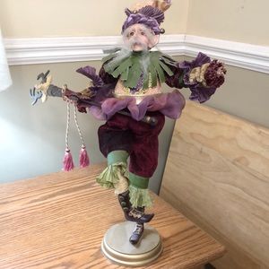 Dancing Woodland Forest Elf With Stag Head Staff 15”